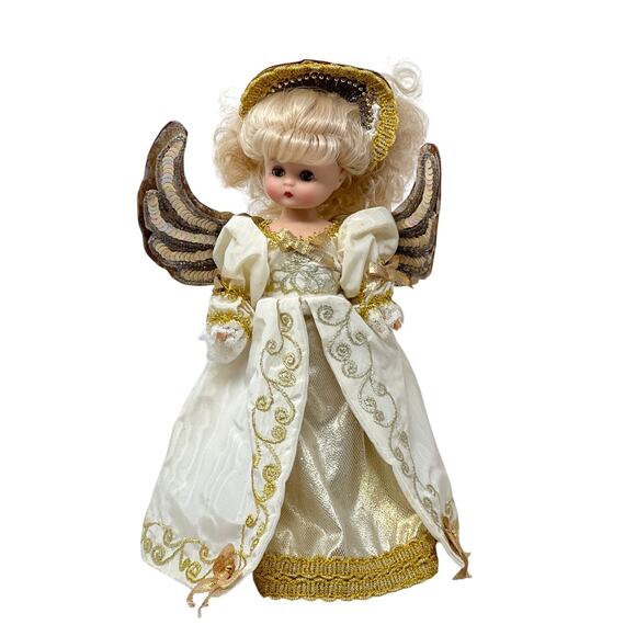 Effenbee Doll Angel Tree Topper Porcelain Head & Hands Eyes Open and Close 1988 - Picture 1 of 7